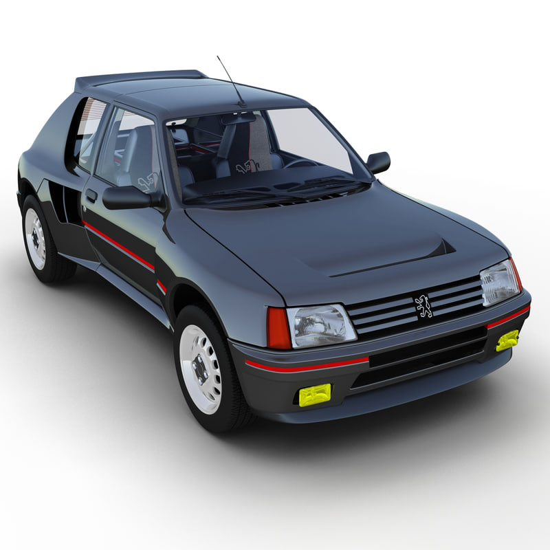 peugeot 205 16 3d model